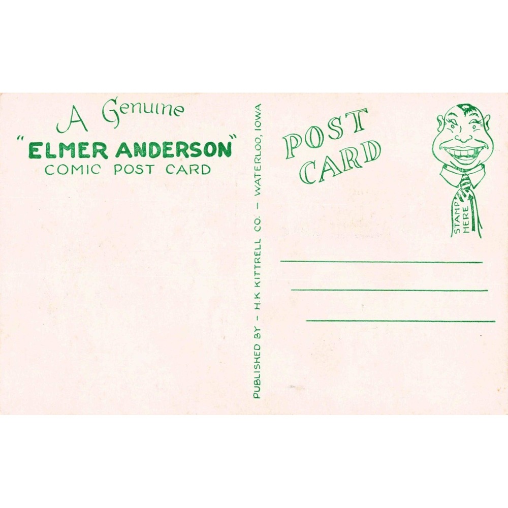 Vintage 1952 Elmer Anderson Comic Postcard Doctor Patient Humor H.K. Kittrell 58 - Picture 2 of 2